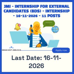 JMI Internship for External Candidates (BDS) Recruitment 2026