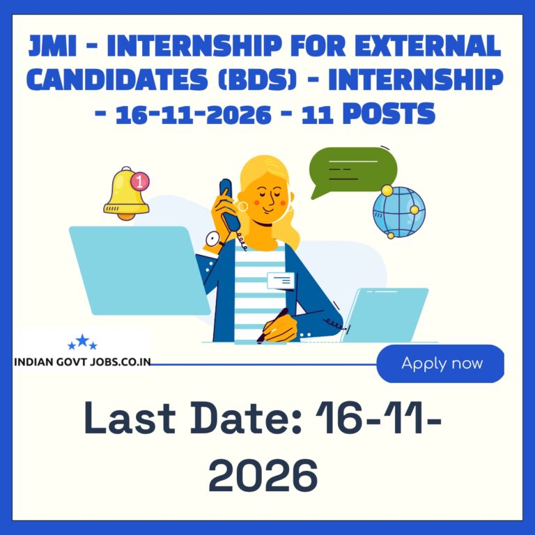 JMI Internship for External Candidates (BDS) Recruitment 2026