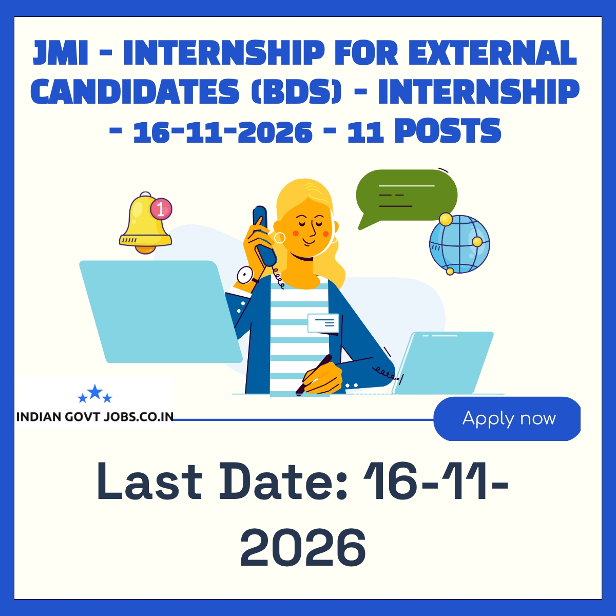 JMI Internship for External Candidates (BDS) Recruitment 2026