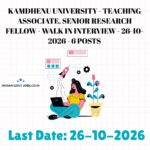 Kamdhenu University Teaching Associate Recruitment 2026