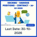 KBCNMU Professor of Practice - School of Chemical Science Recruitment 2026