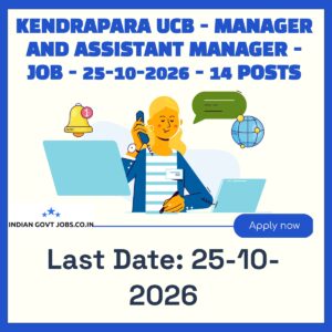 Kendrapara UCB Manager Recruitment 2026