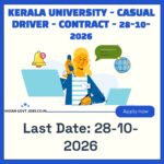 Kerala University Casual Driver Recruitment 2026