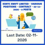 KSRTC SWIFT Front Office Manager Cum Multi-Tasking-Technical Supervisor Recruitment 2026