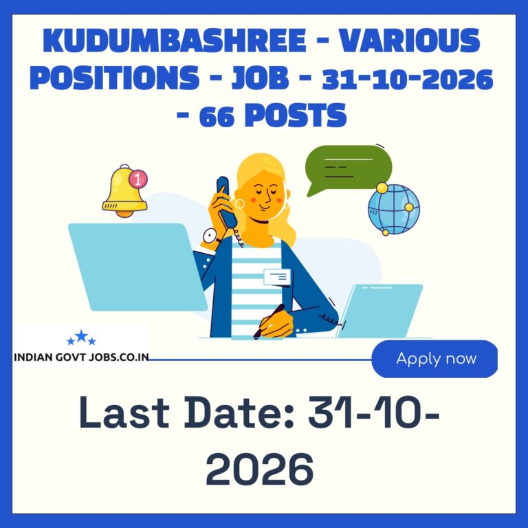 Kudumbashree District Mission Coordinator Recruitment 2026