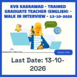 KVS Kasrawad Trained Graduate Teacher (English) Recruitment 2026