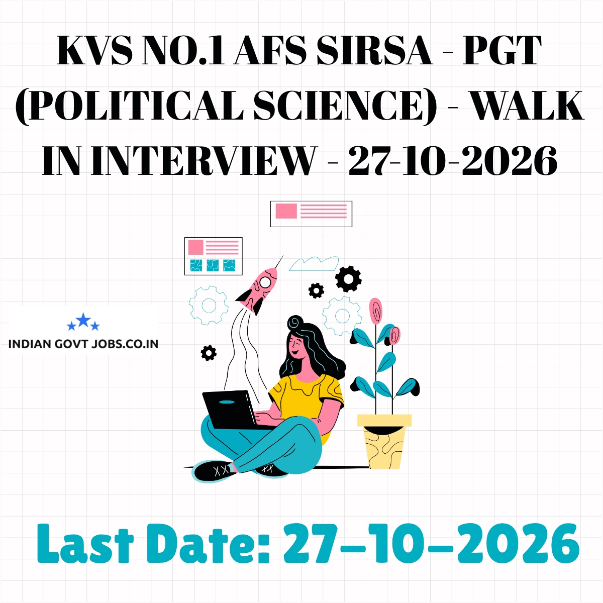 KVS No.1 AFS Sirsa PGT (Political Science) Recruitment 2026