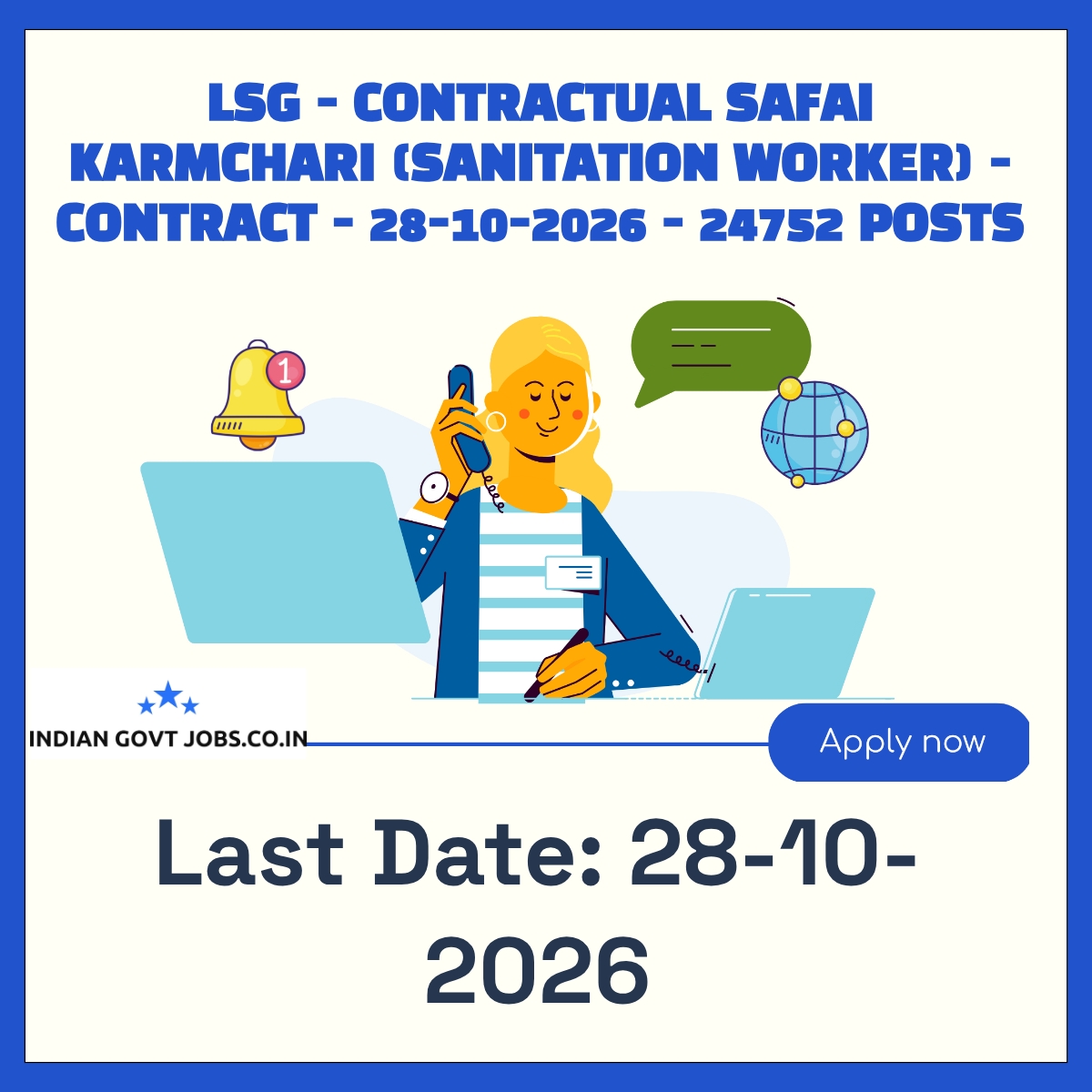 LSG Contractual Safai Karmchari (Sanitation Worker) Recruitment 2026