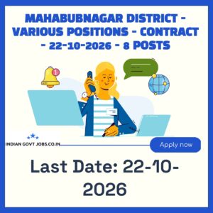 Mahabubnagar District AYUSH Doctor with PG Qualification Recruitment 2026