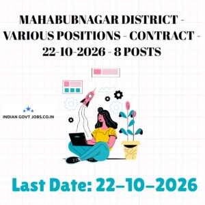 Mahabubnagar District AYUSH Doctor with PG Qualification Recruitment 2026