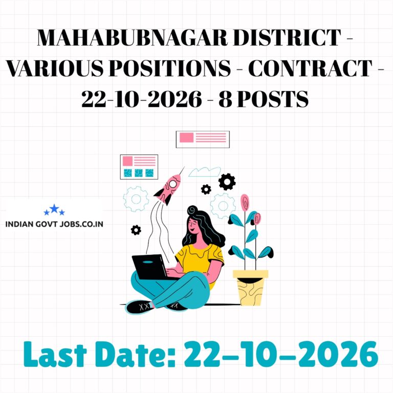 Mahabubnagar District AYUSH Doctor with PG Qualification Recruitment 2026