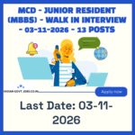 MCD Junior Resident (MBBS) Recruitment 2026