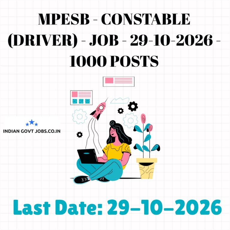 MPESB Constable (Driver) Recruitment 2026