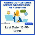 NABFINS Customer Service Executive (CSE) - Individual Business Loans and Housing Loans Recruitment 2026