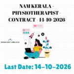 NAM Kerala Physiotherapist Recruitment 2026