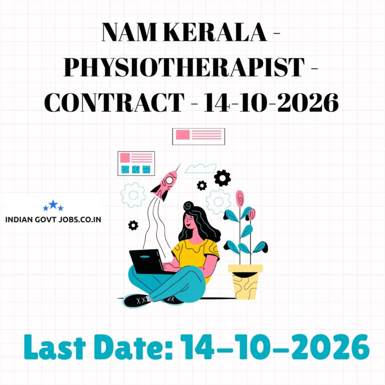 NAM Kerala Physiotherapist Recruitment 2026