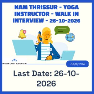 NAM Thrissur Yoga Instructor Recruitment 2026