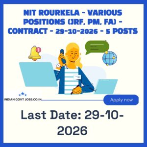 NIT Rourkela Junior Research Fellow (JRF) Recruitment 2026
