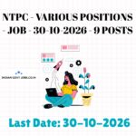 NTPC Deputy Manager (Mechanical Erection) Recruitment 2026