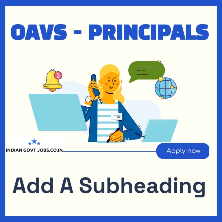 OAVS Principal Recruitment 2026