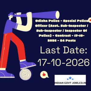 Odisha Police Special Police Officer (Baleshwar) Recruitment 2026