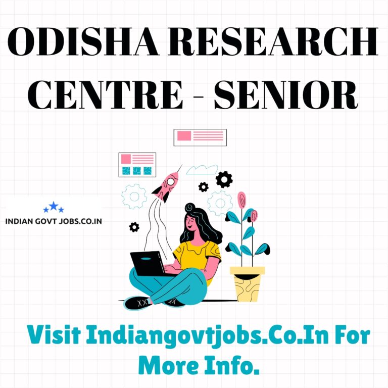 Odisha Research Centre Senior Research Internship Recruitment 2026