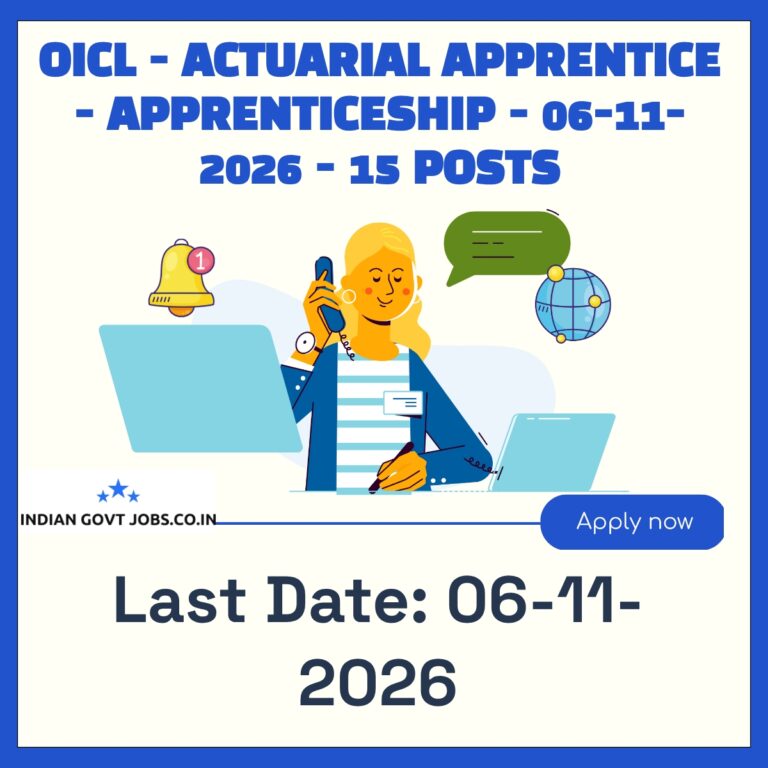 OICL Actuarial Apprentice Recruitment 2026