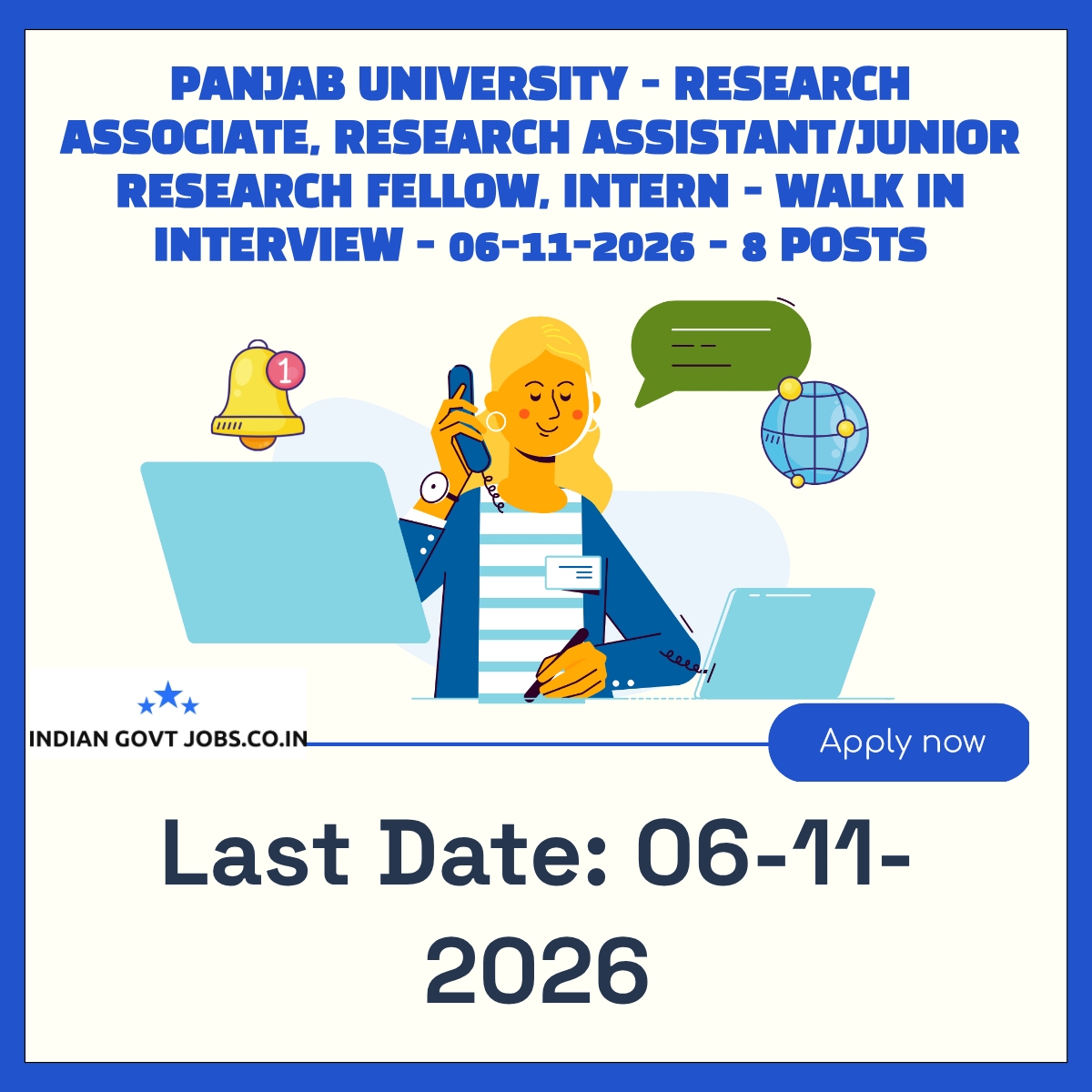 Panjab University Research Associate (Post-Doc Level) Recruitment 2026