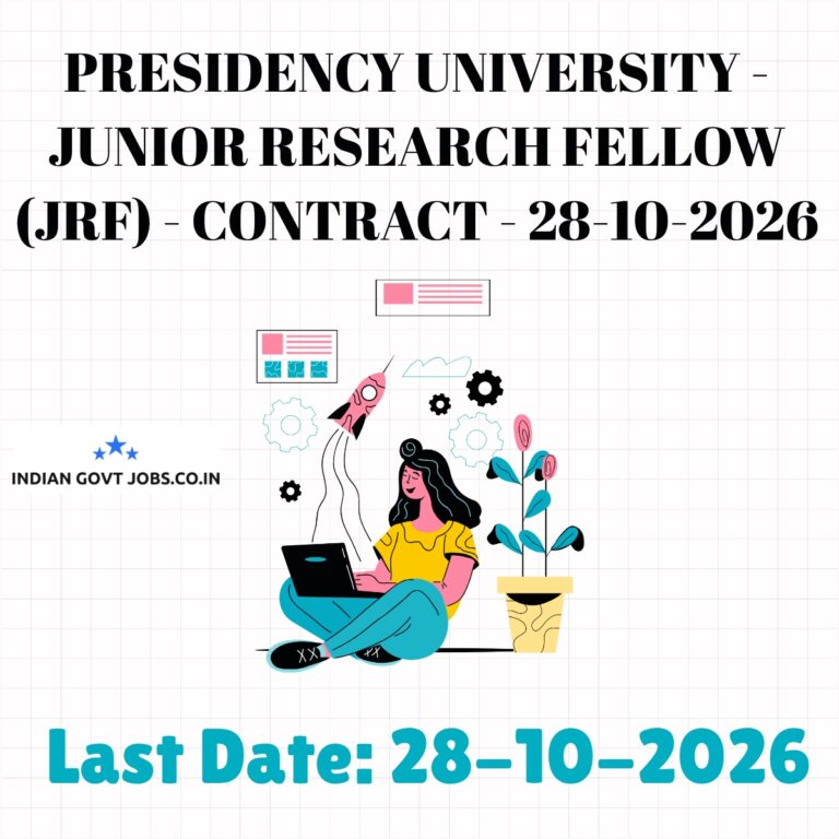 Presidency University Junior Research Fellow (JRF) Recruitment 2026