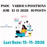 PSOU Assistant Professor Recruitment 2026