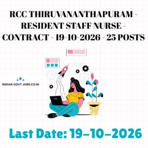 RCC Thiruvananthapuram Resident Staff Nurse Recruitment 2026
