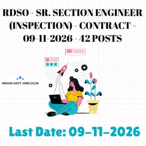 RDSO Sr. Section Engineer/Inspection/Electrical Recruitment 2026