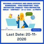 Regional Ayurvedic and Unani Officer, Sonbhadra Yoga Assistant (Male/Female) Recruitment 2026