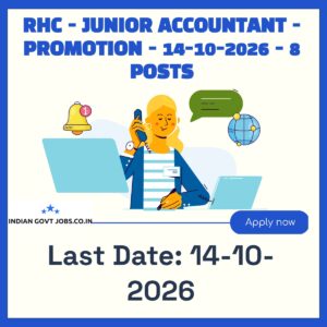 RHC Junior Accountant Recruitment 2026