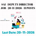 SAI Deputy Director Recruitment 2026