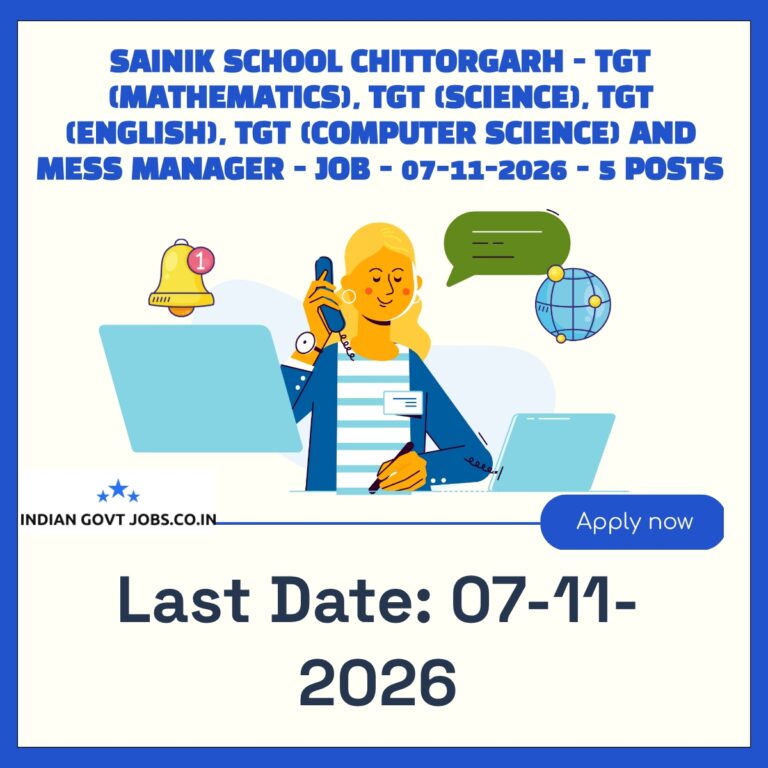 Sainik School Chittorgarh TGT (Mathematics) Recruitment 2026