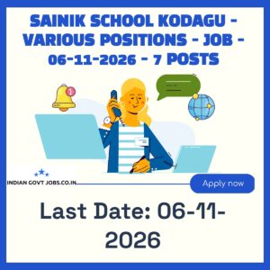 Sainik School Kodagu PGT Physics Recruitment 2026