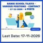 Sainik School Tilaiya TGT (Social Sc) Recruitment 2026