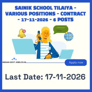 Sainik School Tilaiya TGT (Social Sc) Recruitment 2026