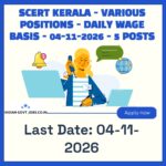 SCERT Plumber Recruitment 2026