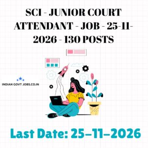 SCI Junior Court Attendant Recruitment 2026