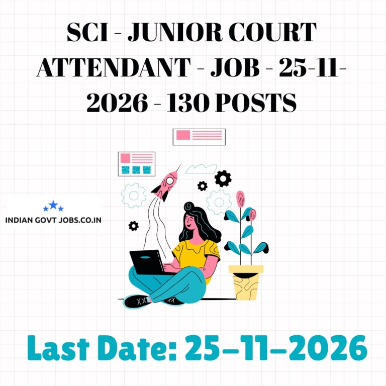 SCI Junior Court Attendant Recruitment 2026