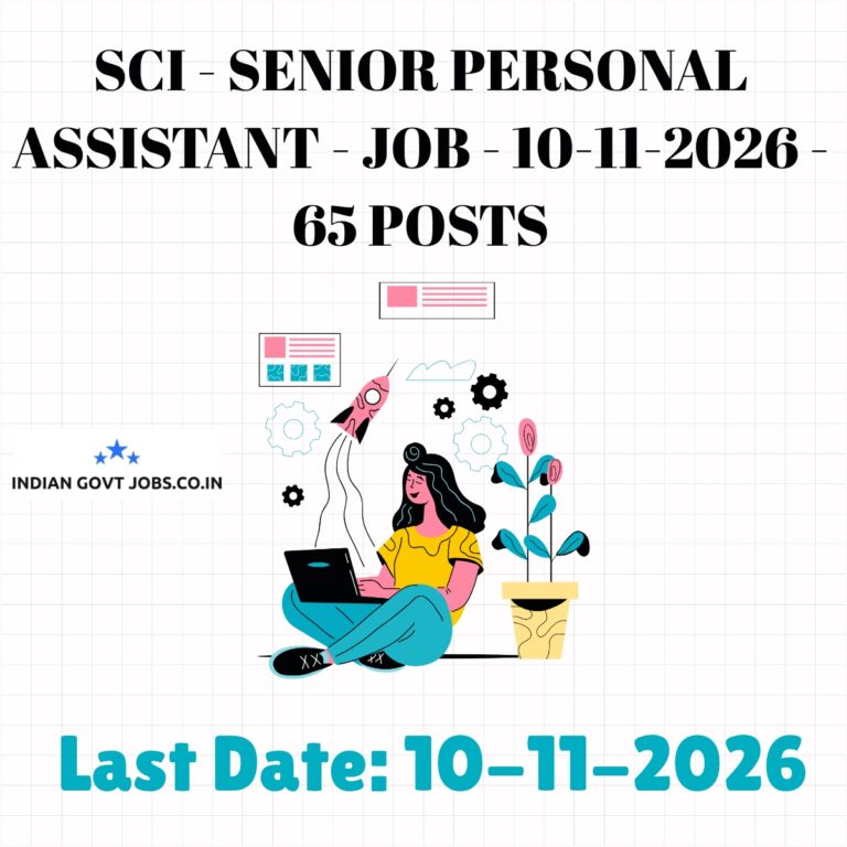 SCI Senior Personal Assistant Recruitment 2026