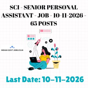 SCI Senior Personal Assistant Recruitment 2026