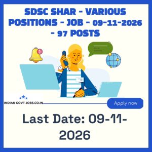 SDSC SHAR Technical Assistant Recruitment 2026