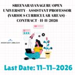 SGOU Assistant Professor (Perspectives in Education) Recruitment 2026