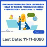 SGOU Head of School (School of Languages) Recruitment 2026