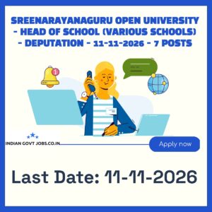 SGOU Head of School (School of Languages) Recruitment 2026