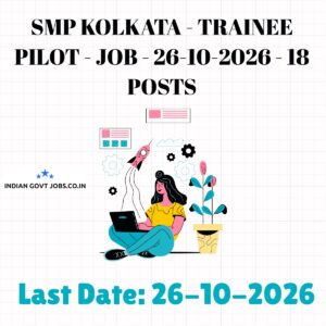SMP Kolkata Trainee Pilot Recruitment 2026