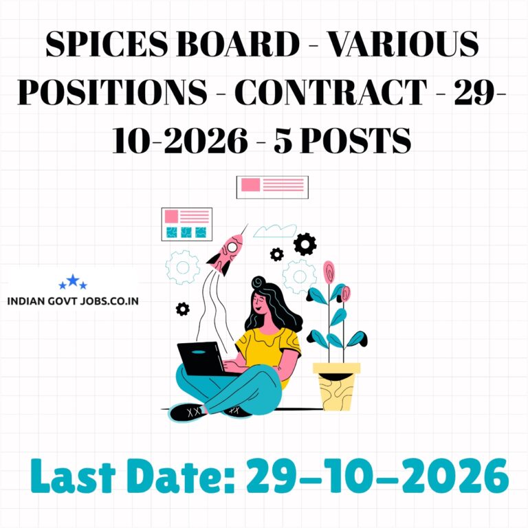 Spices Board Trainee (QEL Chemistry) Recruitment 2026